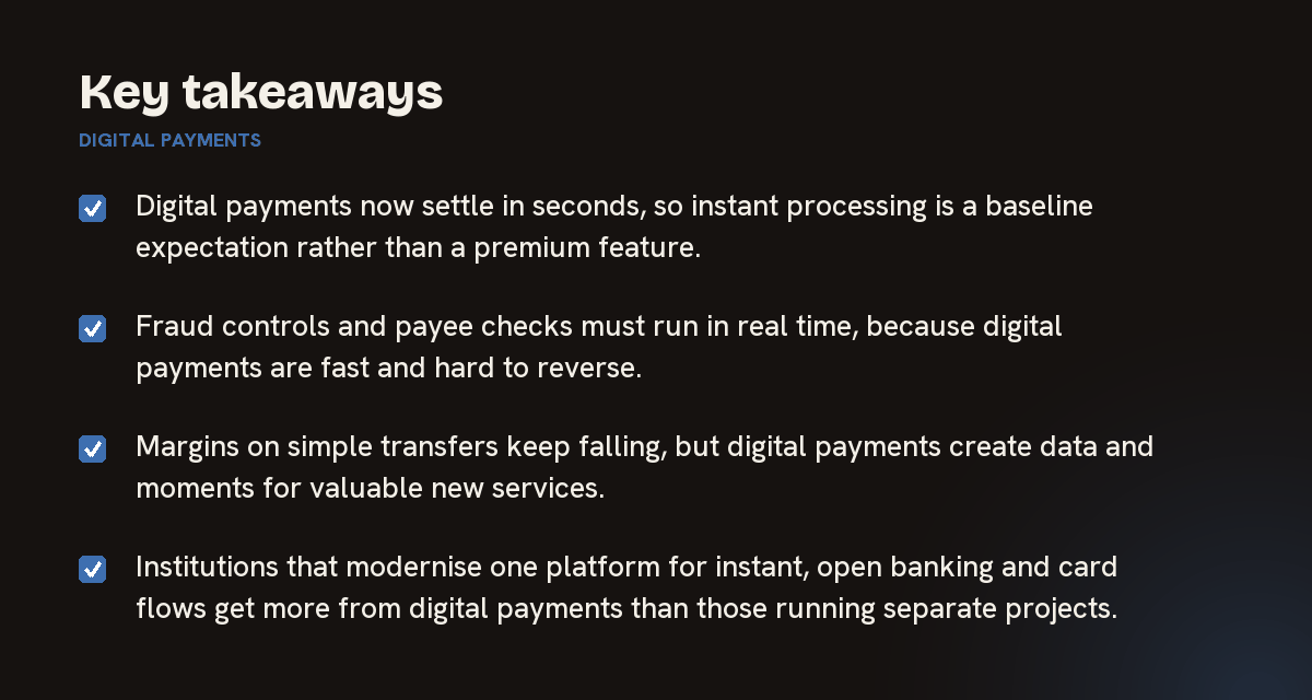 Key takeaways on digital payments, summarised in 4 points