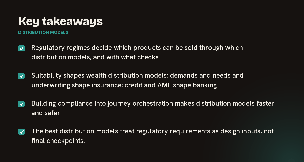 Key takeaways on distribution models, summarised in 4 points