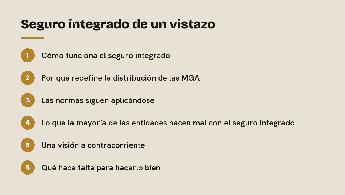Seguro integrado de un vistazo: esquema de las 6 secciones de esta respuesta