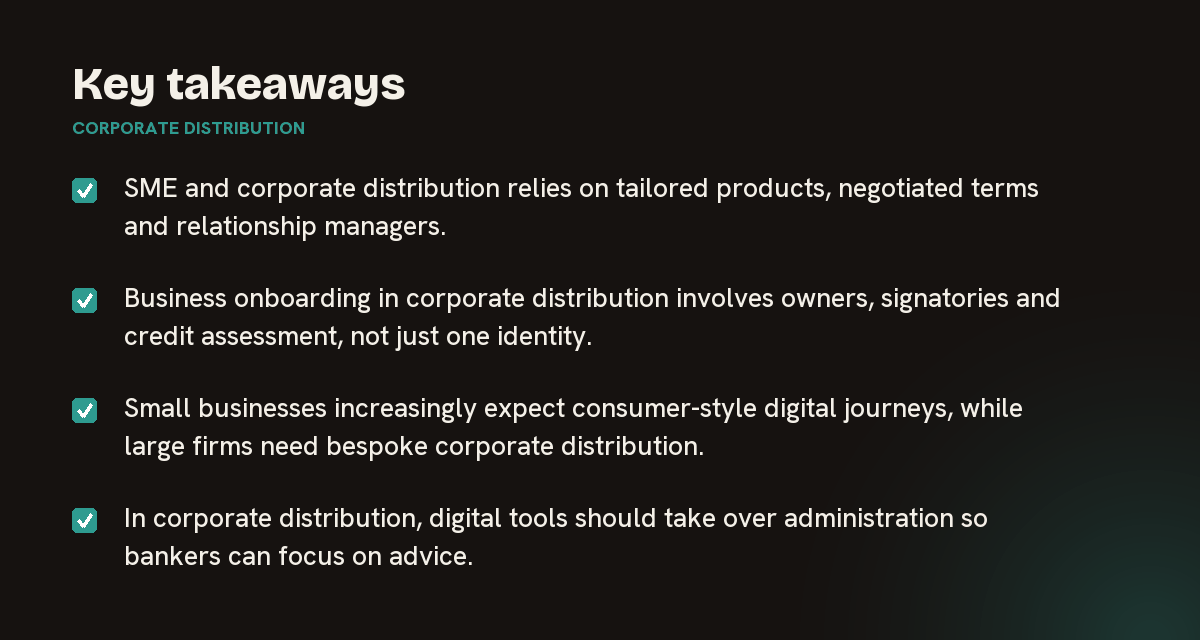 Key takeaways on corporate distribution, summarised in 4 points