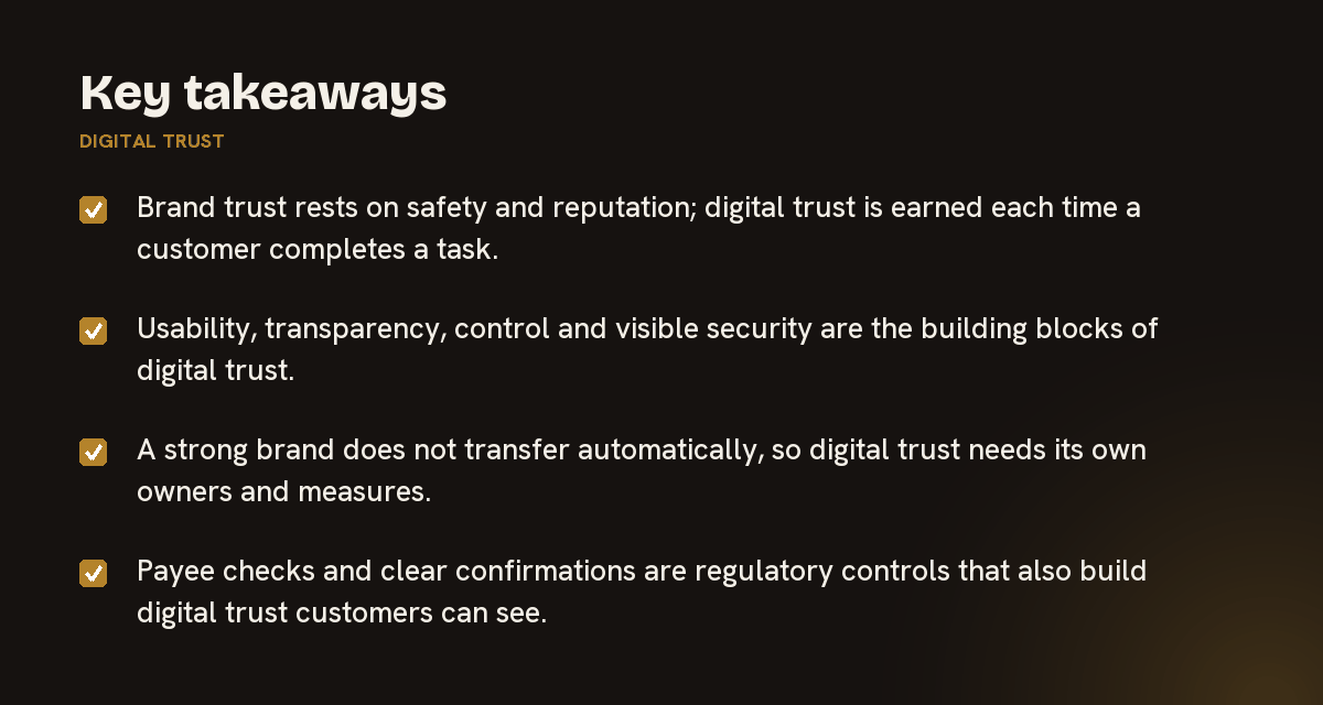 Key takeaways on digital trust, summarised in 4 points