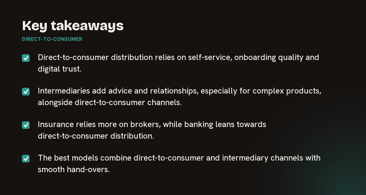 Key takeaways on direct-to-consumer, summarised in 4 points