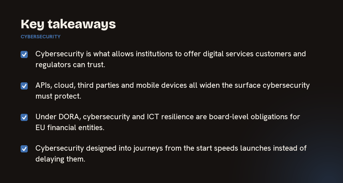 Key takeaways on cybersecurity, summarised in 4 points