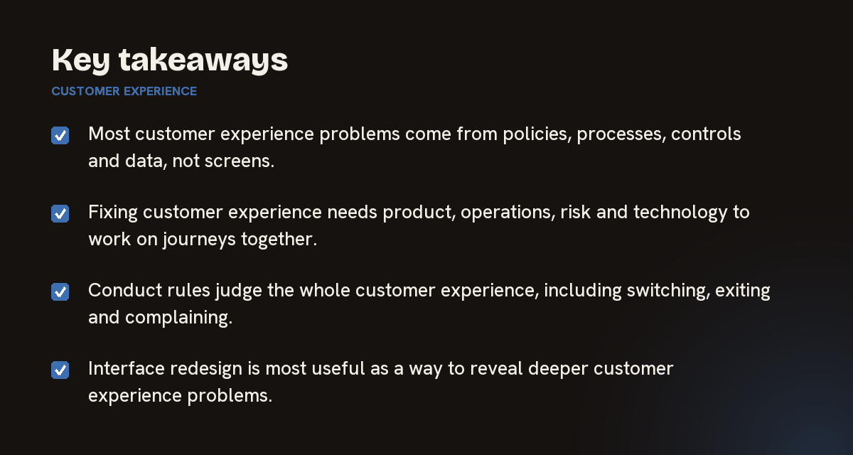 Key takeaways on customer experience, summarised in 4 points
