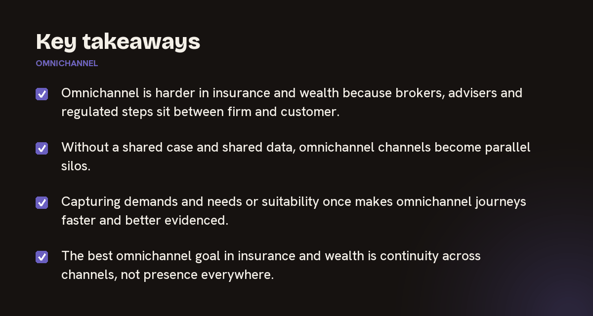 Key takeaways on omnichannel, summarised in 4 points